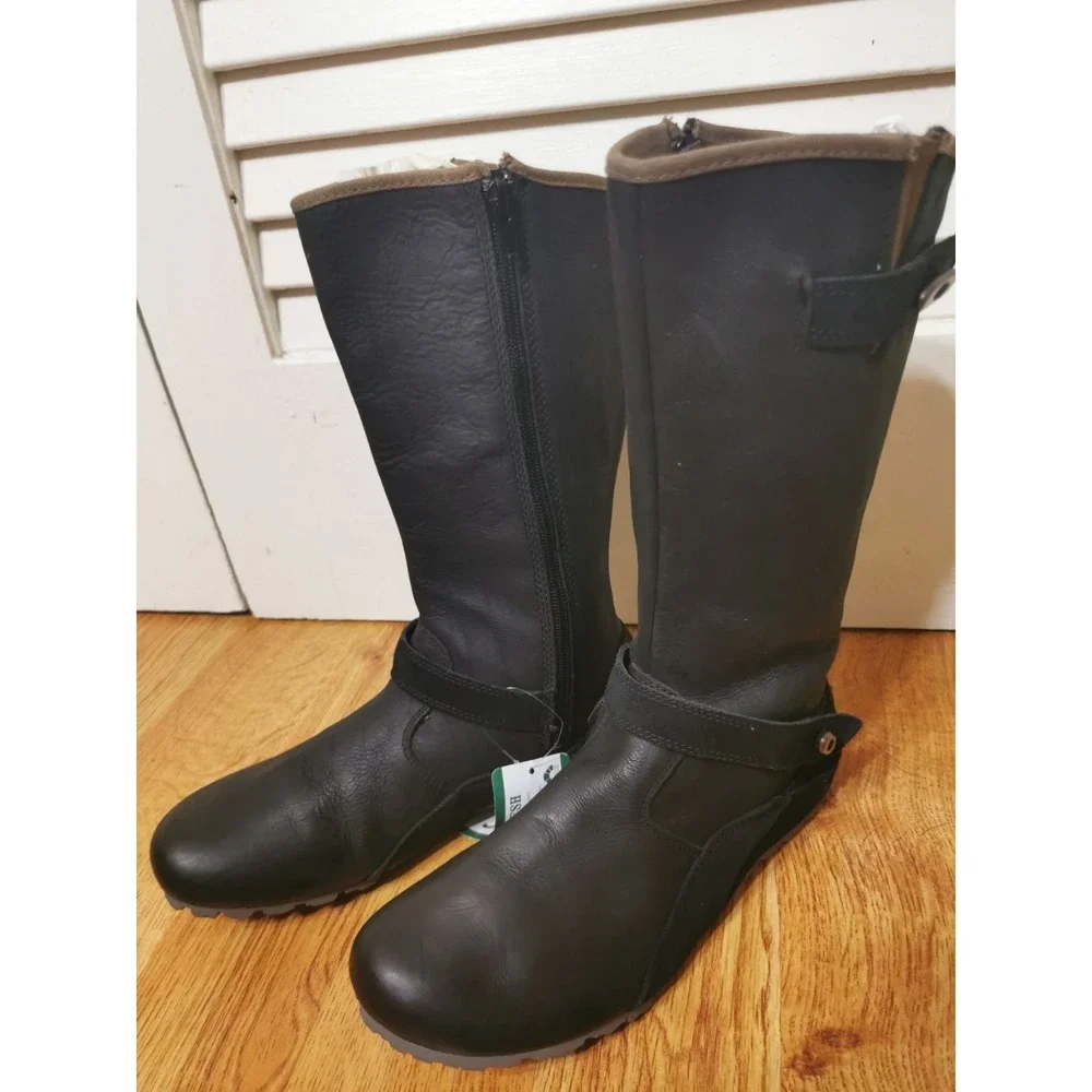 Womens Merrell Haven Autumn Waterproof Side Zip Black Suede Boots J48374 Siz 7.5